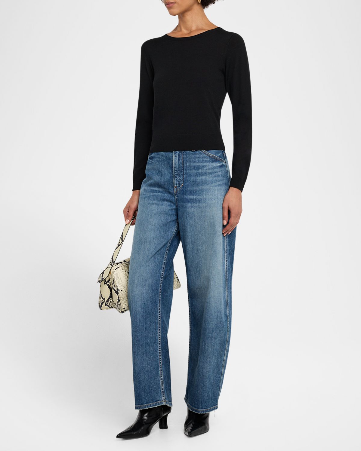 Nili Lotan Oriana Wool Crewneck Sweater