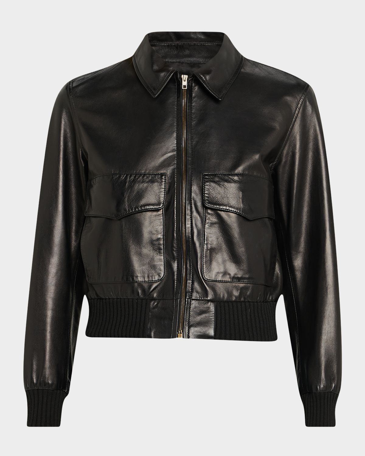 Nili Lotan Redley Leather Bomber Jacket