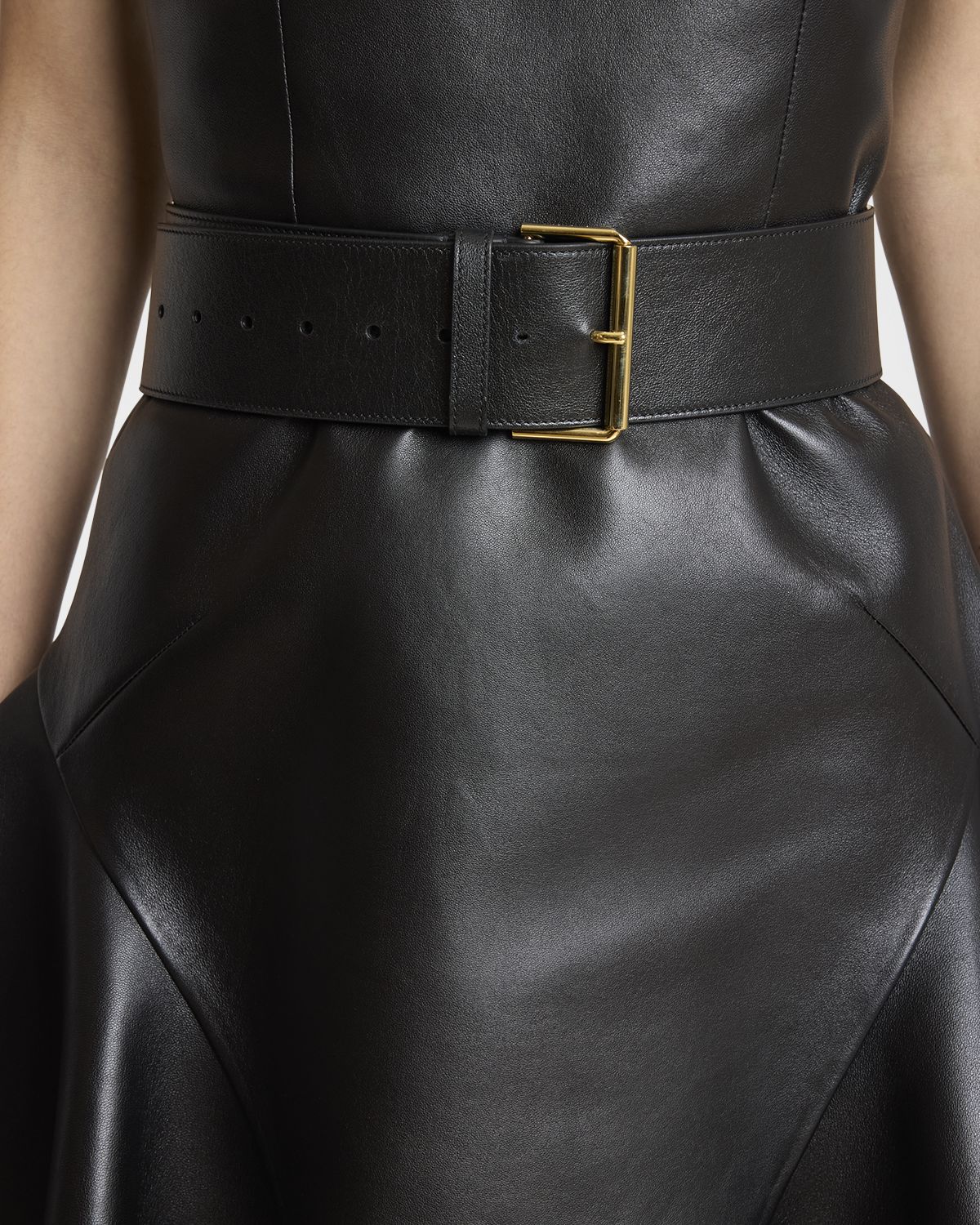 Givenchy Voyou Two-Tone Metal Leather Belt