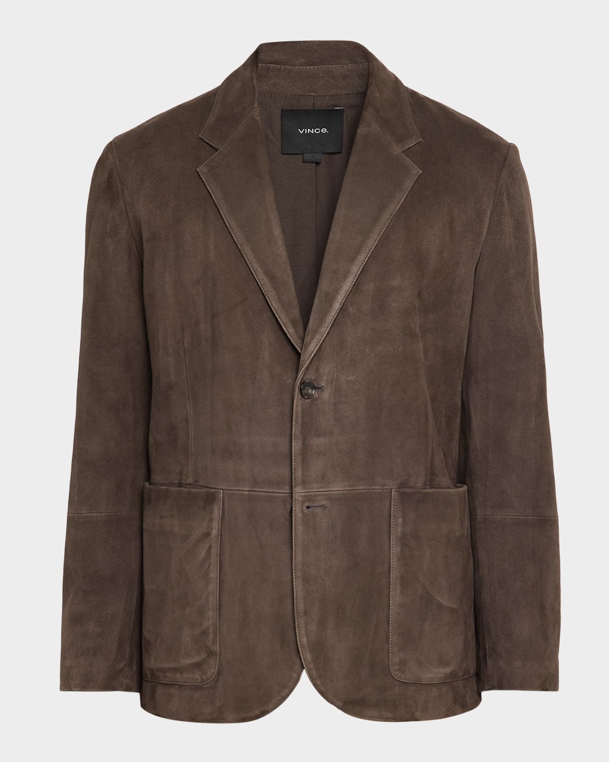 Vince Men 's Suede Notch Lapel Two-Button Blazer
