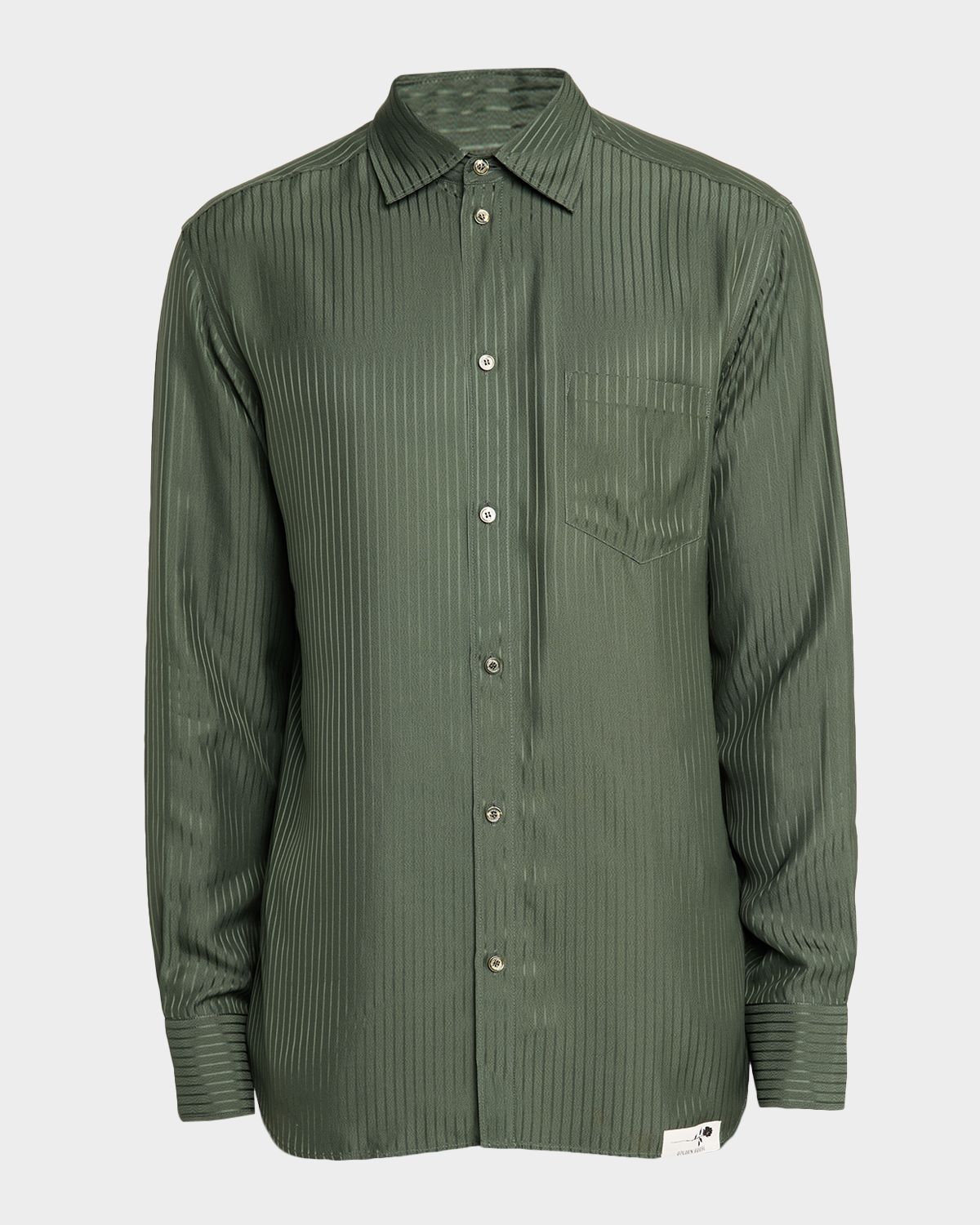 Golden Goose Men 's Vertical Stripe Pocket Button-Down Shirt