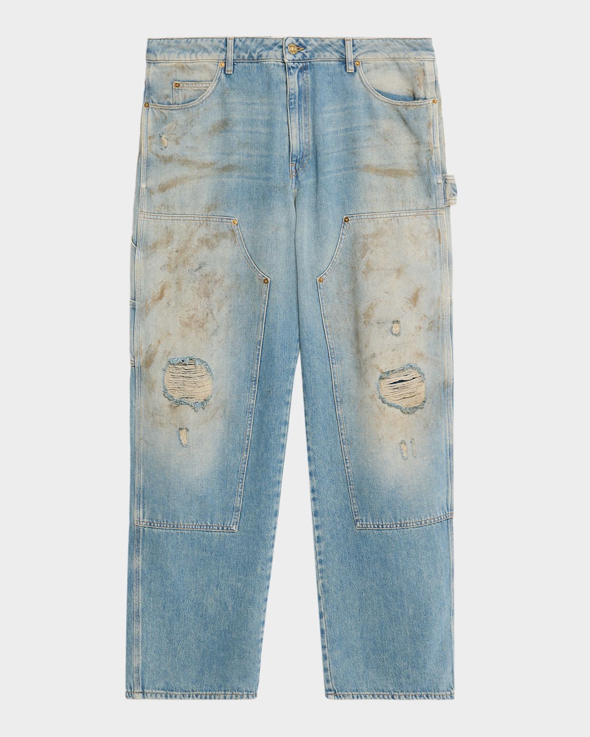 Golden Goose Men 's Distressed Sand-Washed Painter Jeans