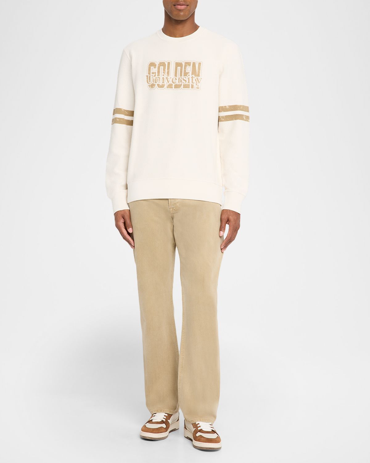 Golden Goose Men 's Cotton Fleece Golden University Sweatshirt