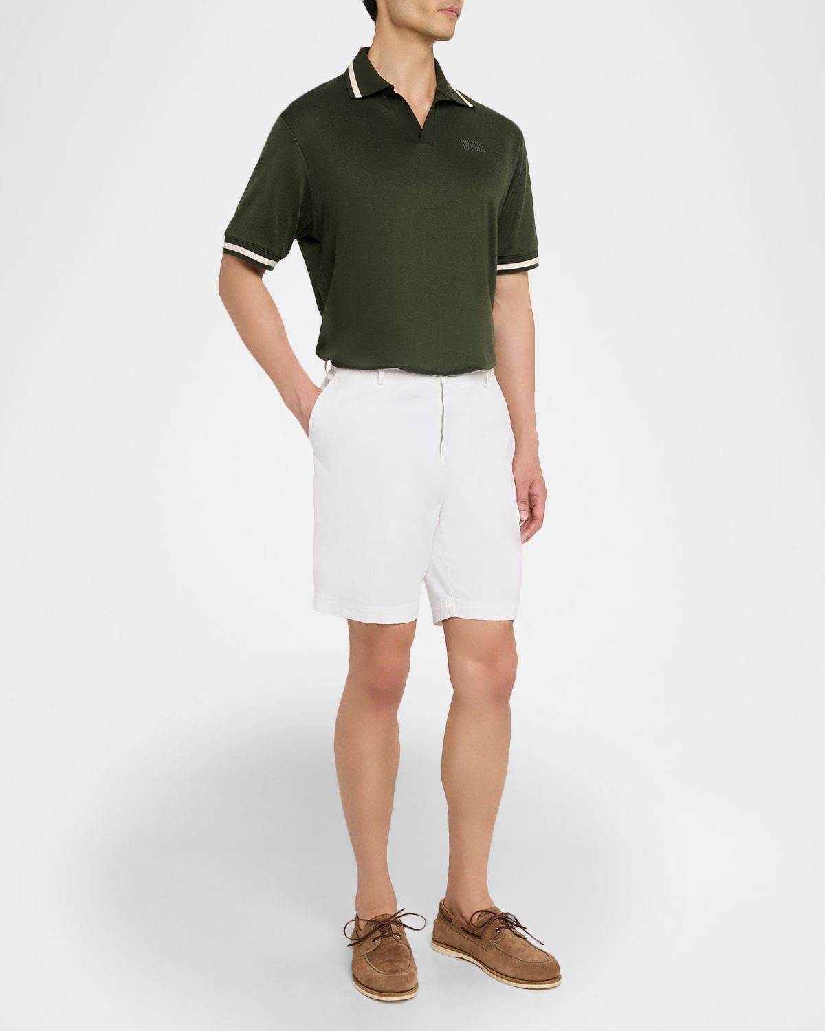 Golden Goose Men 's Jersey Embroidered Polo Shirt