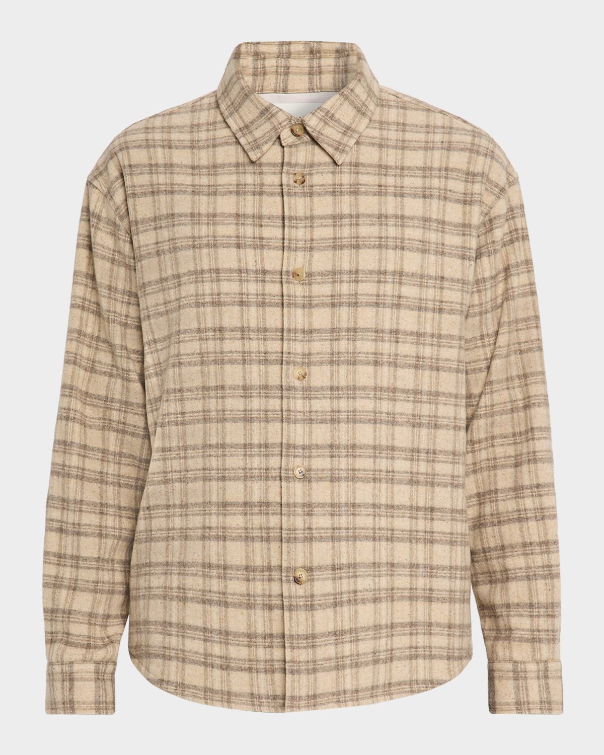 FRAME Men 's Plaid Wool-Blend Overshirt