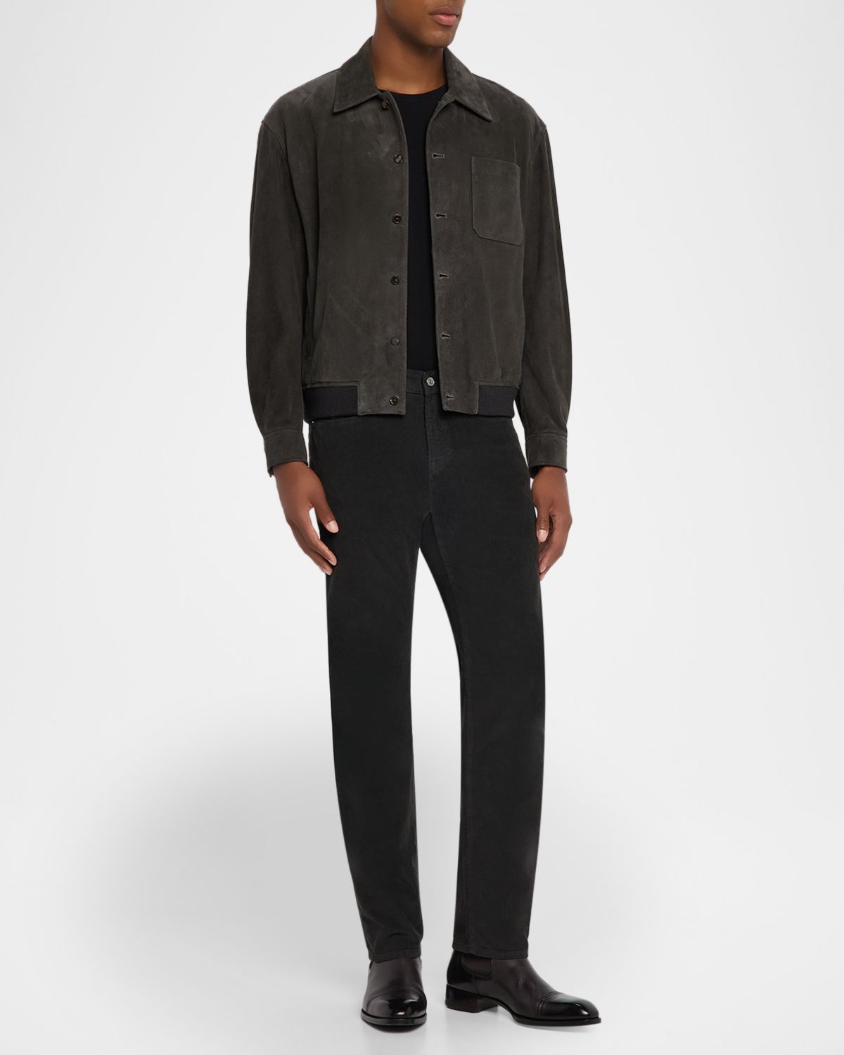 FRAME Men 's Suede Bomber Jacket