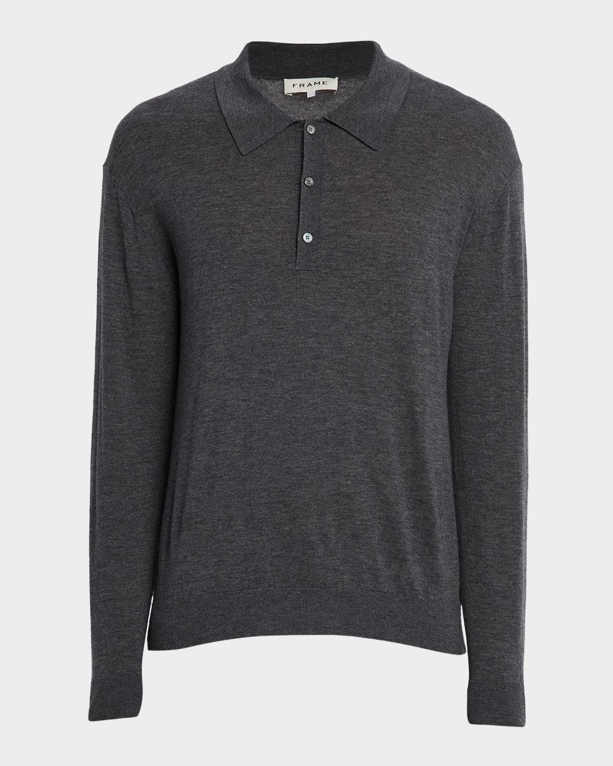 FRAME Men 's Superfine Wool and Cashmere Polo Sweater