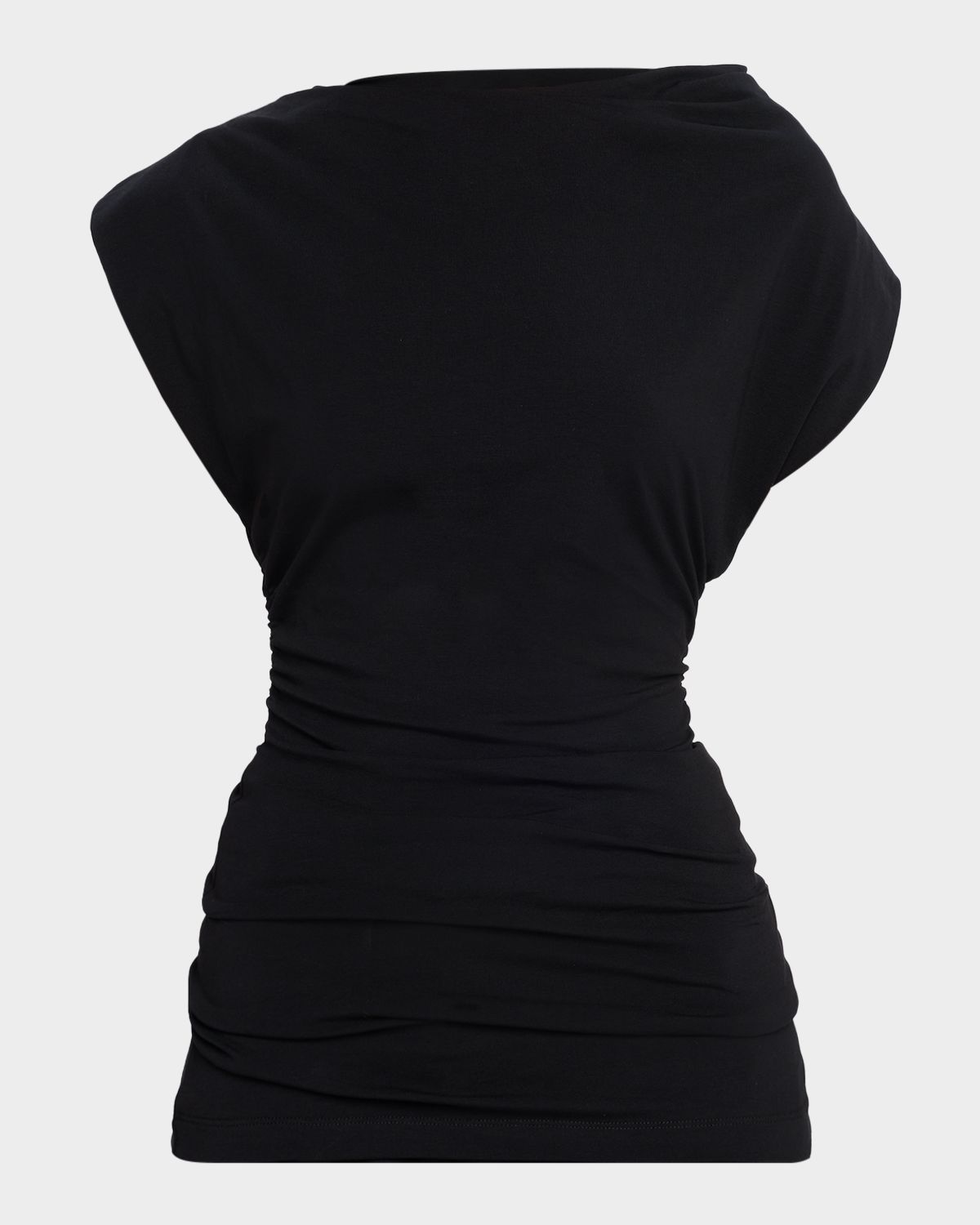 Akyn Studio Isla Ruched Cotton Jersey Top