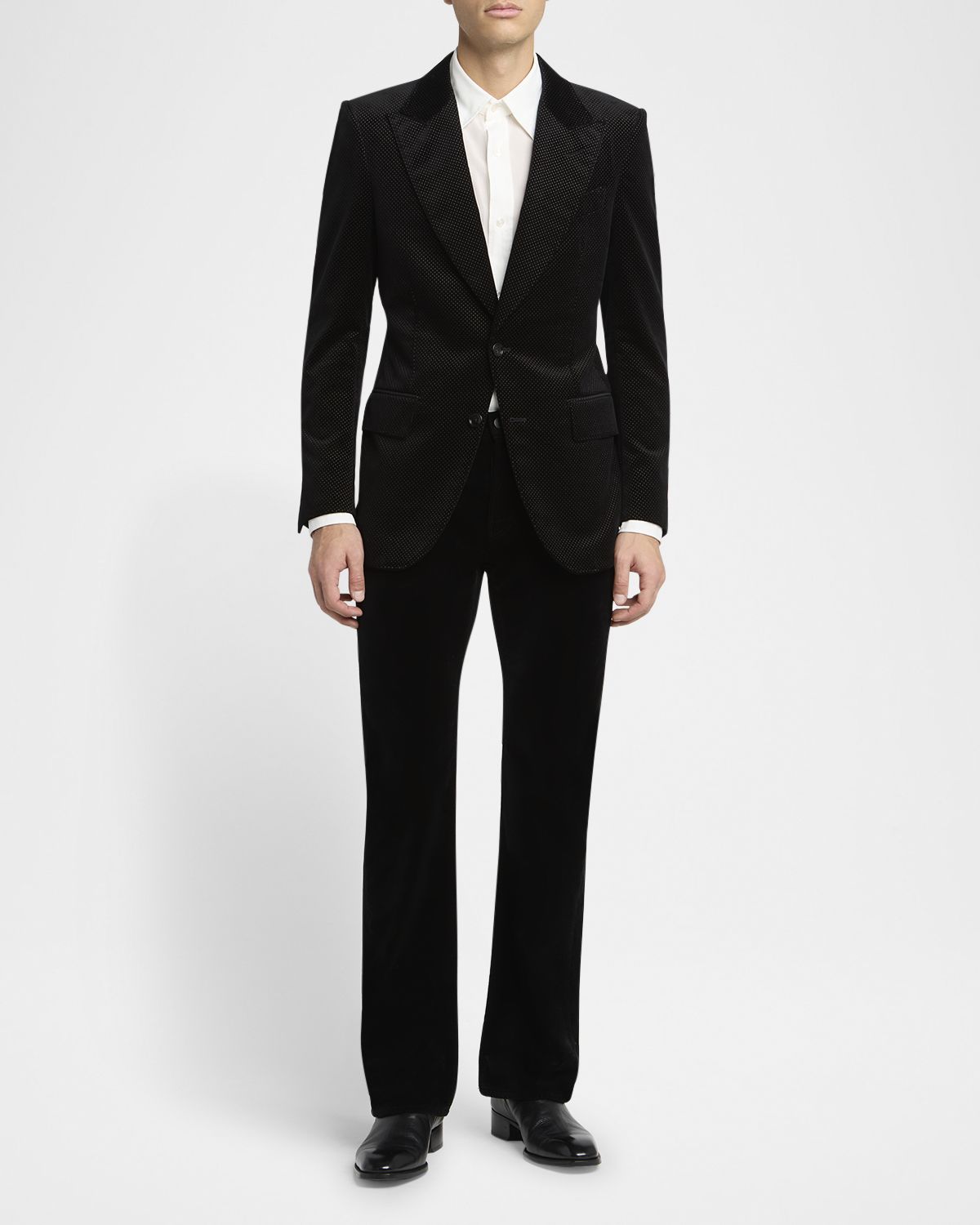 TOM FORD Men's Dyllan Velvet Polka Dot Dinner Jacket