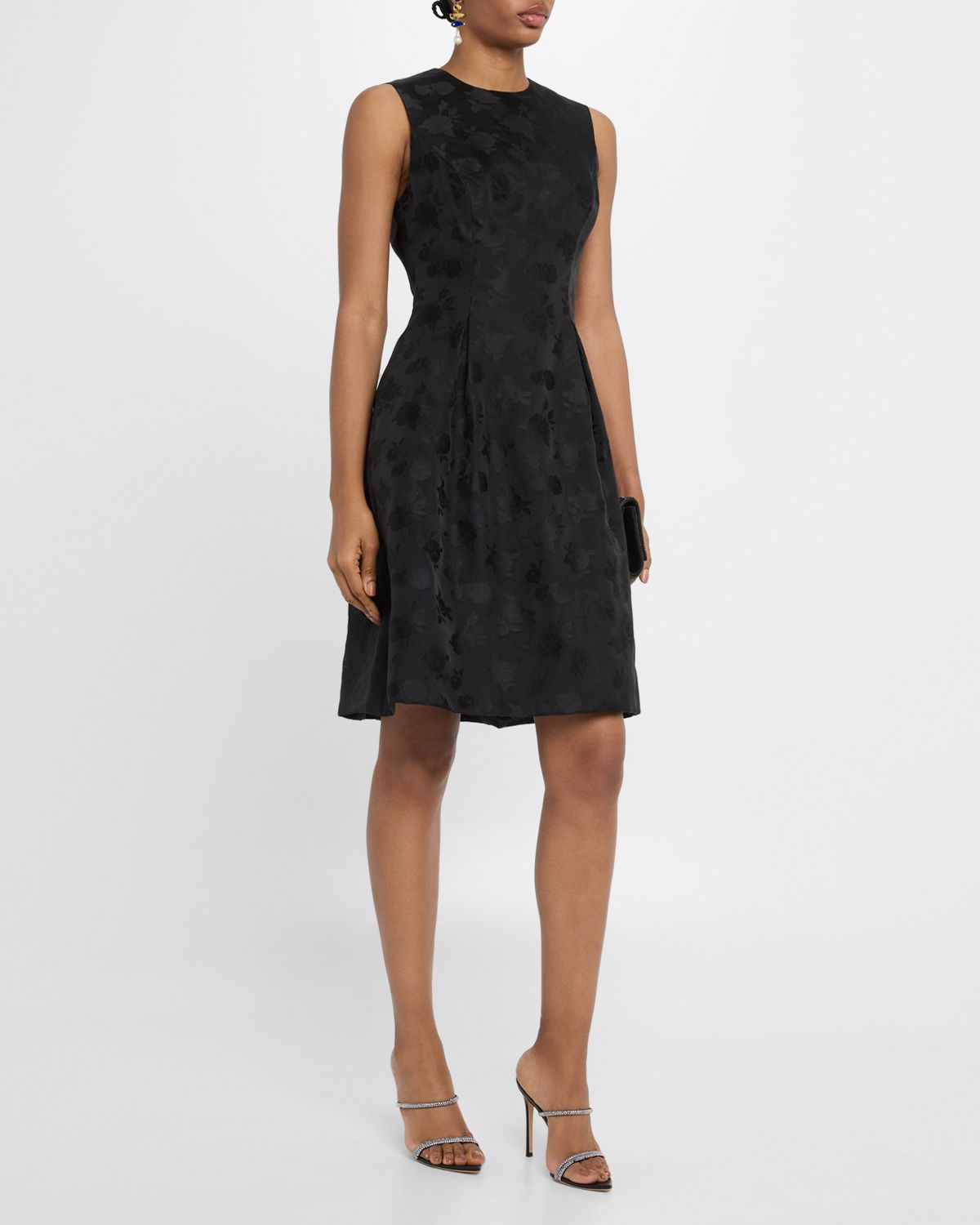 Lela Rose Betsy Rose Fil Coupe Sleeveless Dress