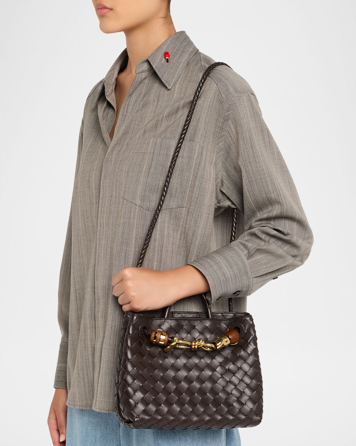 Bottega Veneta Andiamo Small Leather Top-handle Bag
