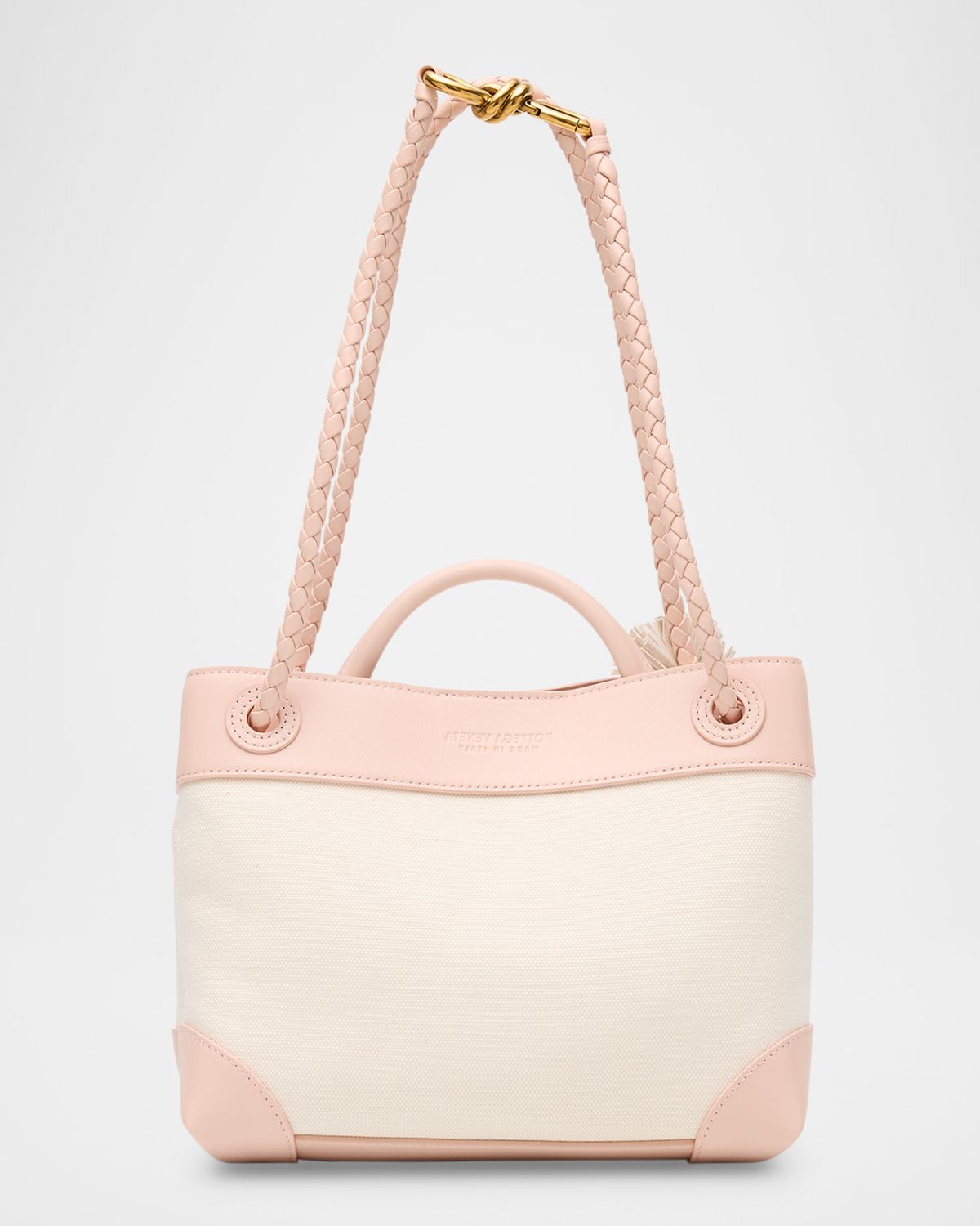 Bottega Veneta Andiamo Canvas and Nappa Small Top-Handle Bag