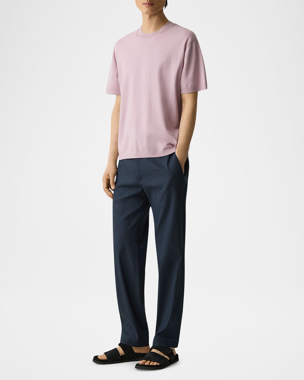 Theory Men 's Relaxed Short-Sleeve Crewneck Sweater