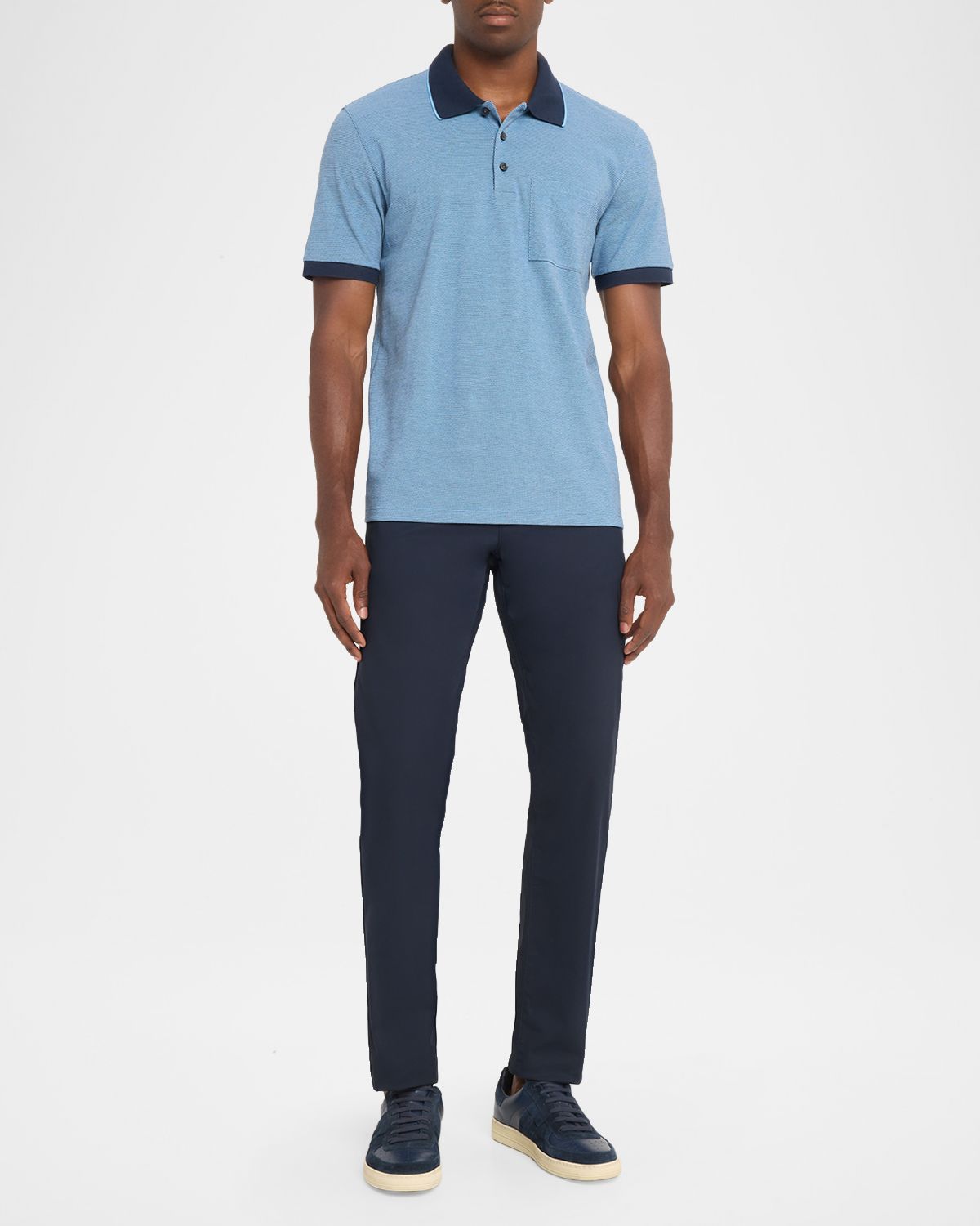 Theory Men 's Birdseye Pique Pocket Polo Shirt | Thumbnail 2 Theory Men 's Birdseye Pique Pocket Polo Shirt | Thumbnail 2