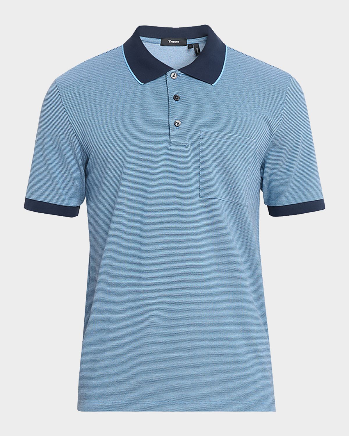 Theory Men 's Birdseye Pique Pocket Polo Shirt