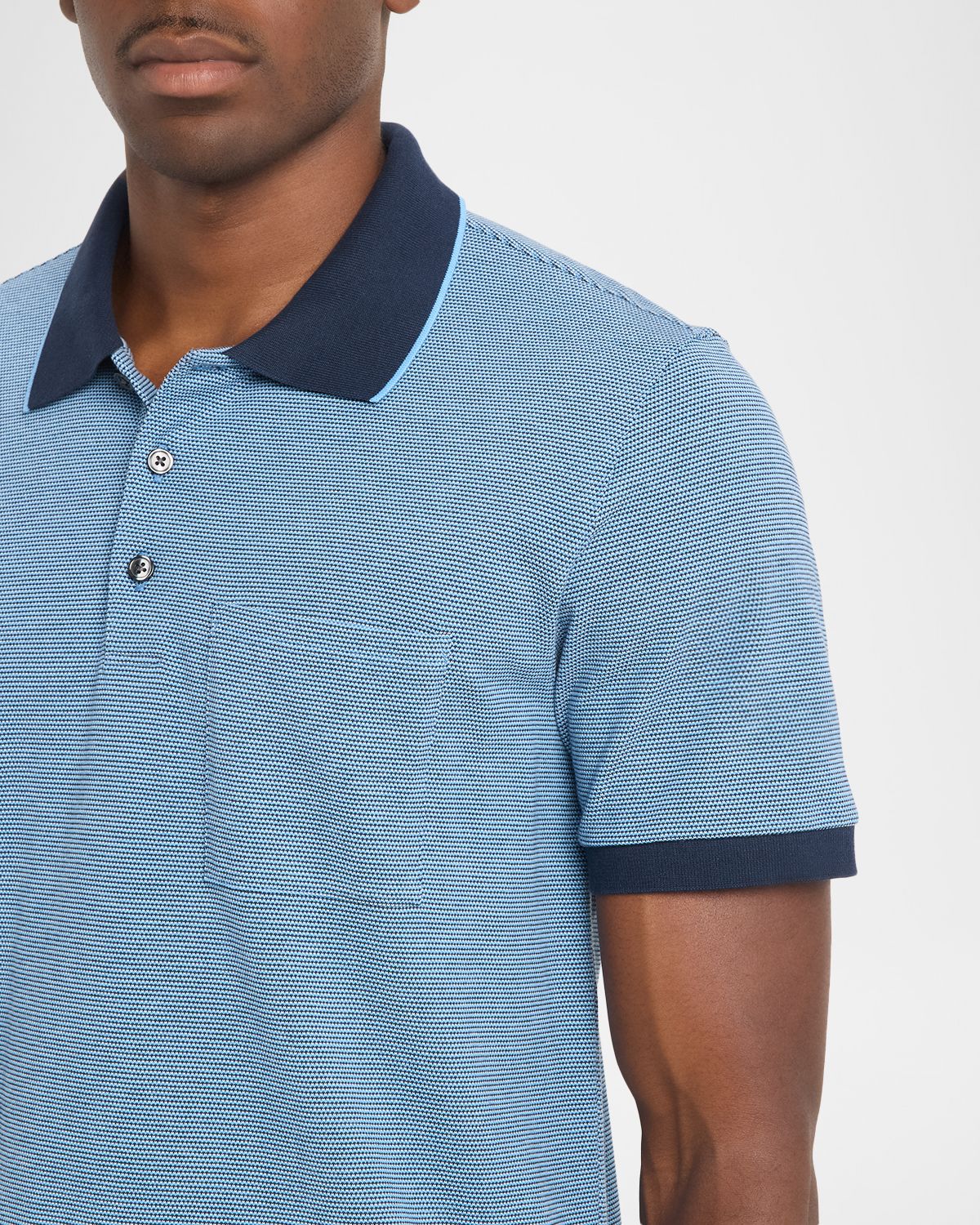 Theory Men 's Birdseye Pique Pocket Polo Shirt | Thumbnail 5 Theory Men 's Birdseye Pique Pocket Polo Shirt | Thumbnail 5