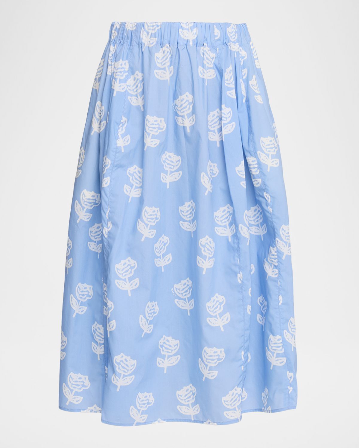 Marni Floral Cotton Midi Skirt