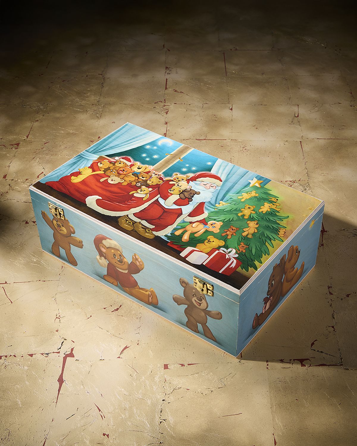 Komozja Santa with Bears Christmas Ornaments, Set of 3