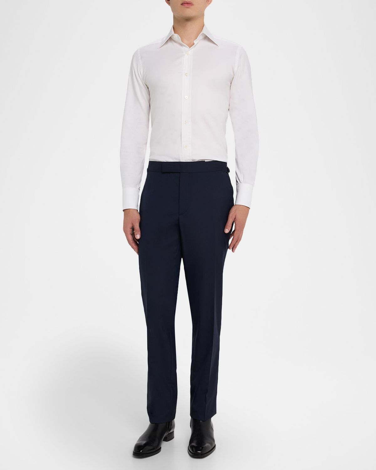 TOM FORD Men 's O Connor 120s Wool Flat-Front Trousers