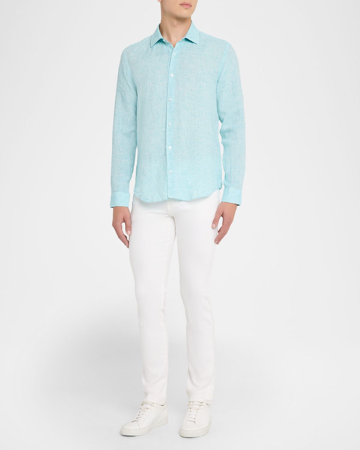 Orlebar Brown Men 's Giles Linen Tailored-Fit Button-Down Shirt