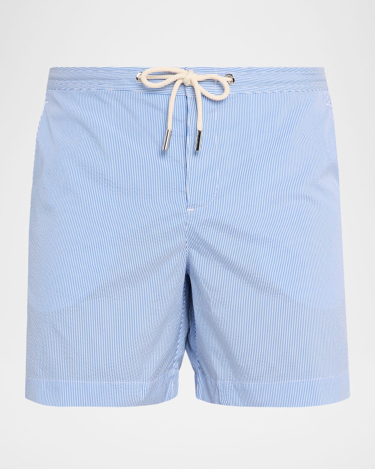 Orlebar Brown Men 's Bulldog Mid-Length Seersucker Stripe Swim Shorts