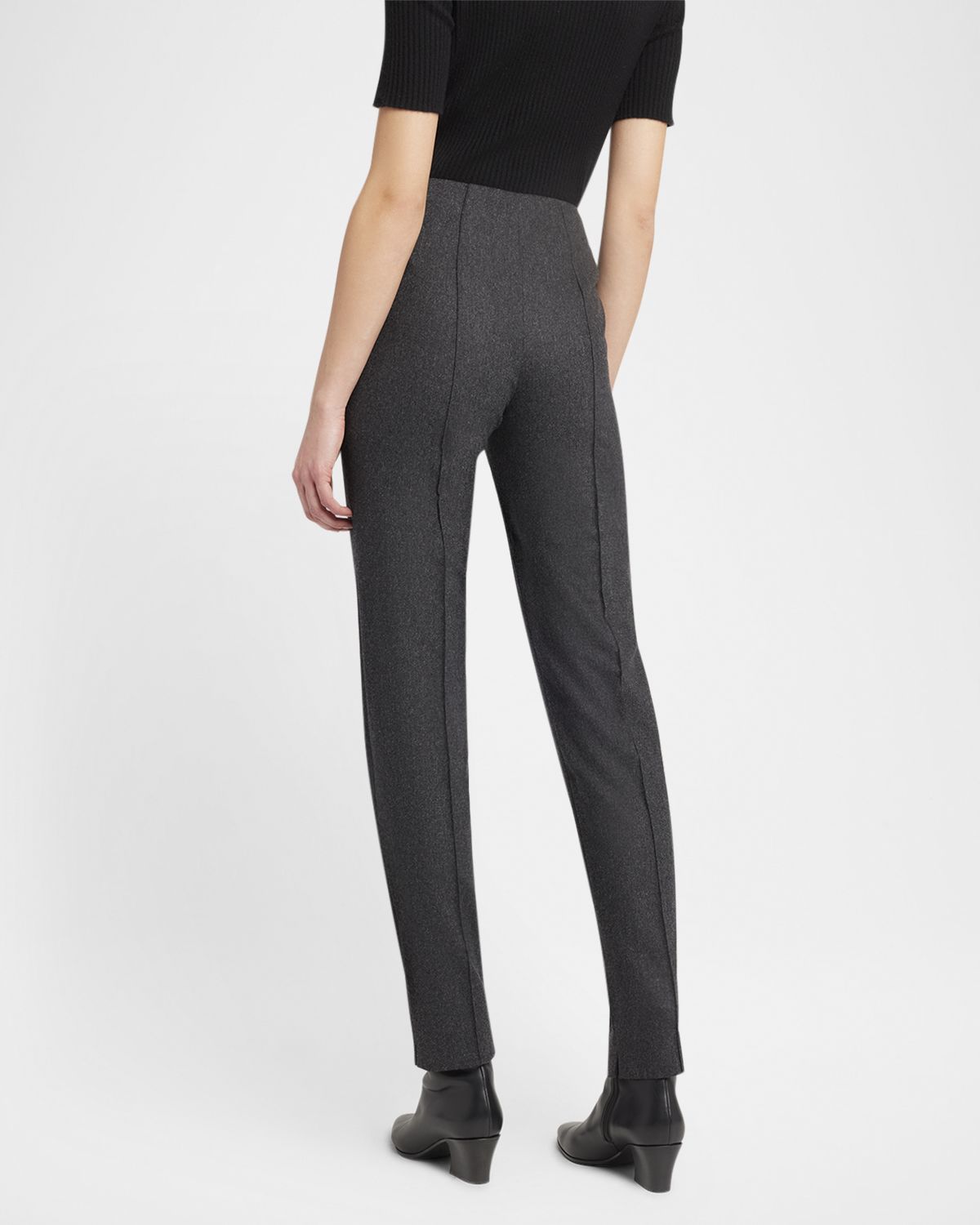 Giorgio Armani Cashmere Flannel Slim-Leg Ankle Trousers