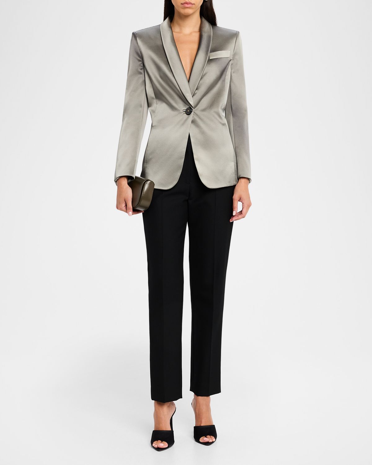 Giorgio Armani Ombre Satin Single-Breasted Blazer