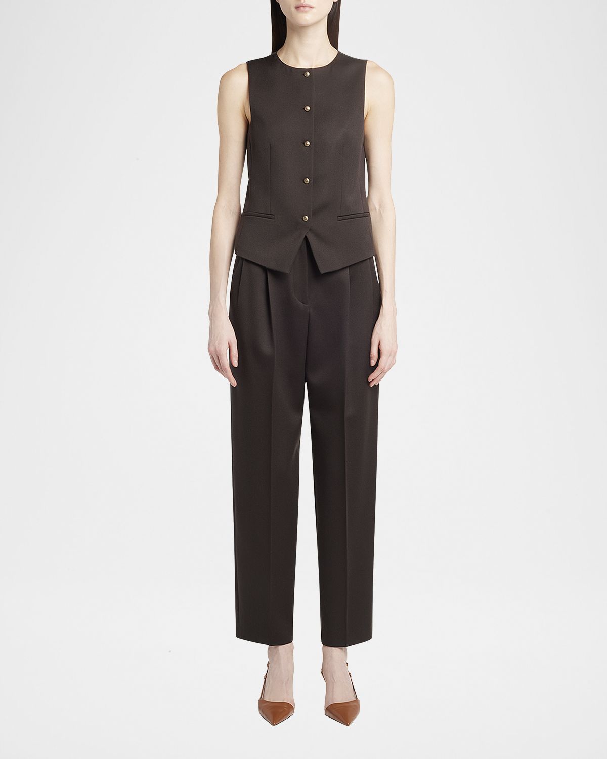 Giorgio Armani Single-Breasted Wool Vest