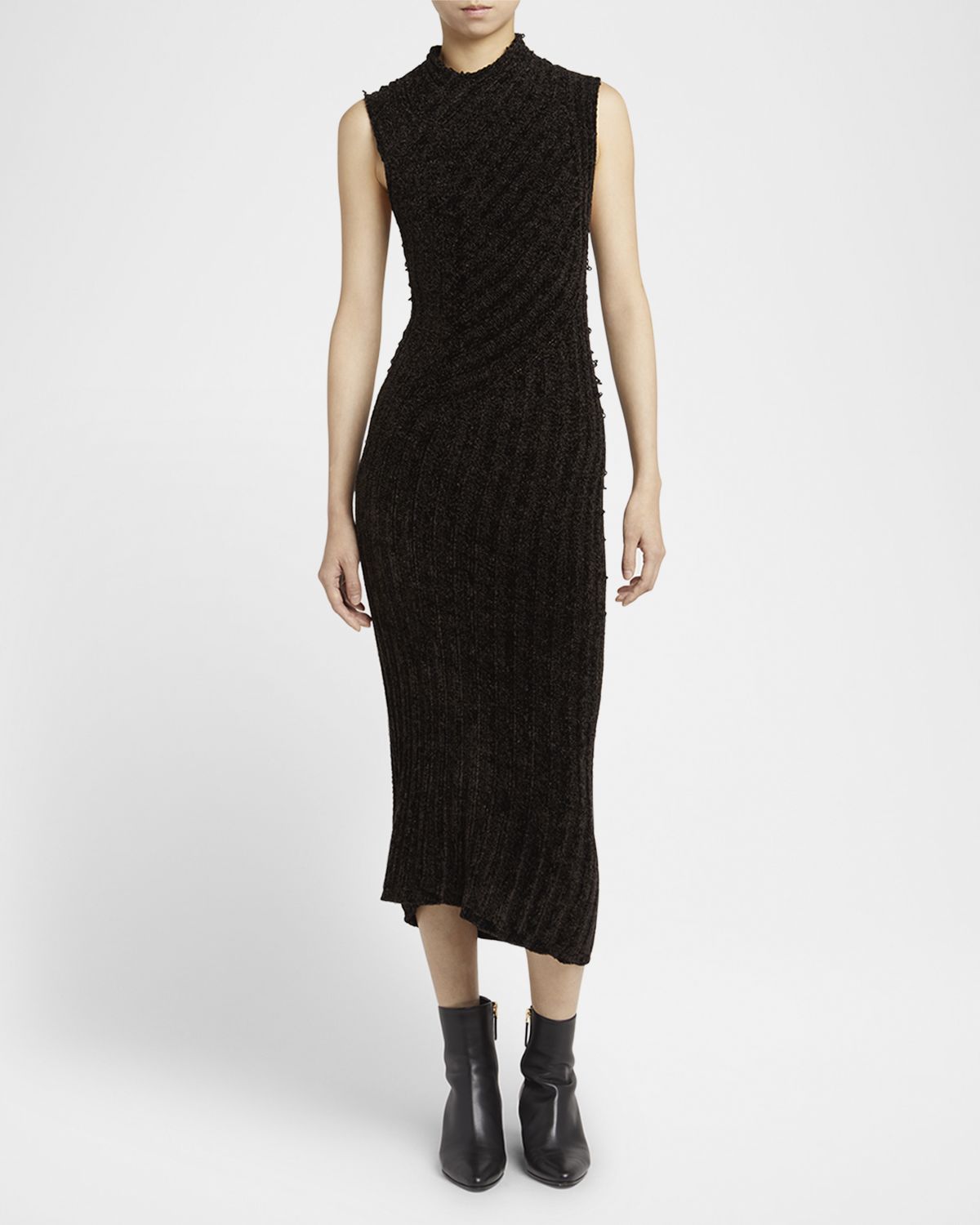 Giorgio Armani Ribbed Chenille Sleeveless Midi Dress | Thumbnail 5
