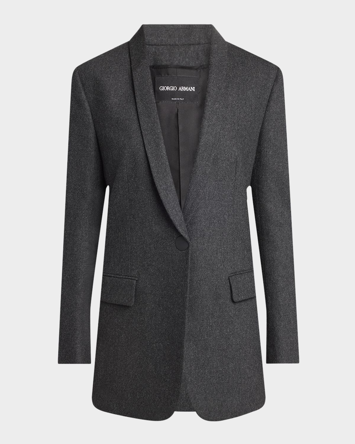 Giorgio Armani Cashmere Flannel Single-Breasted Blazer