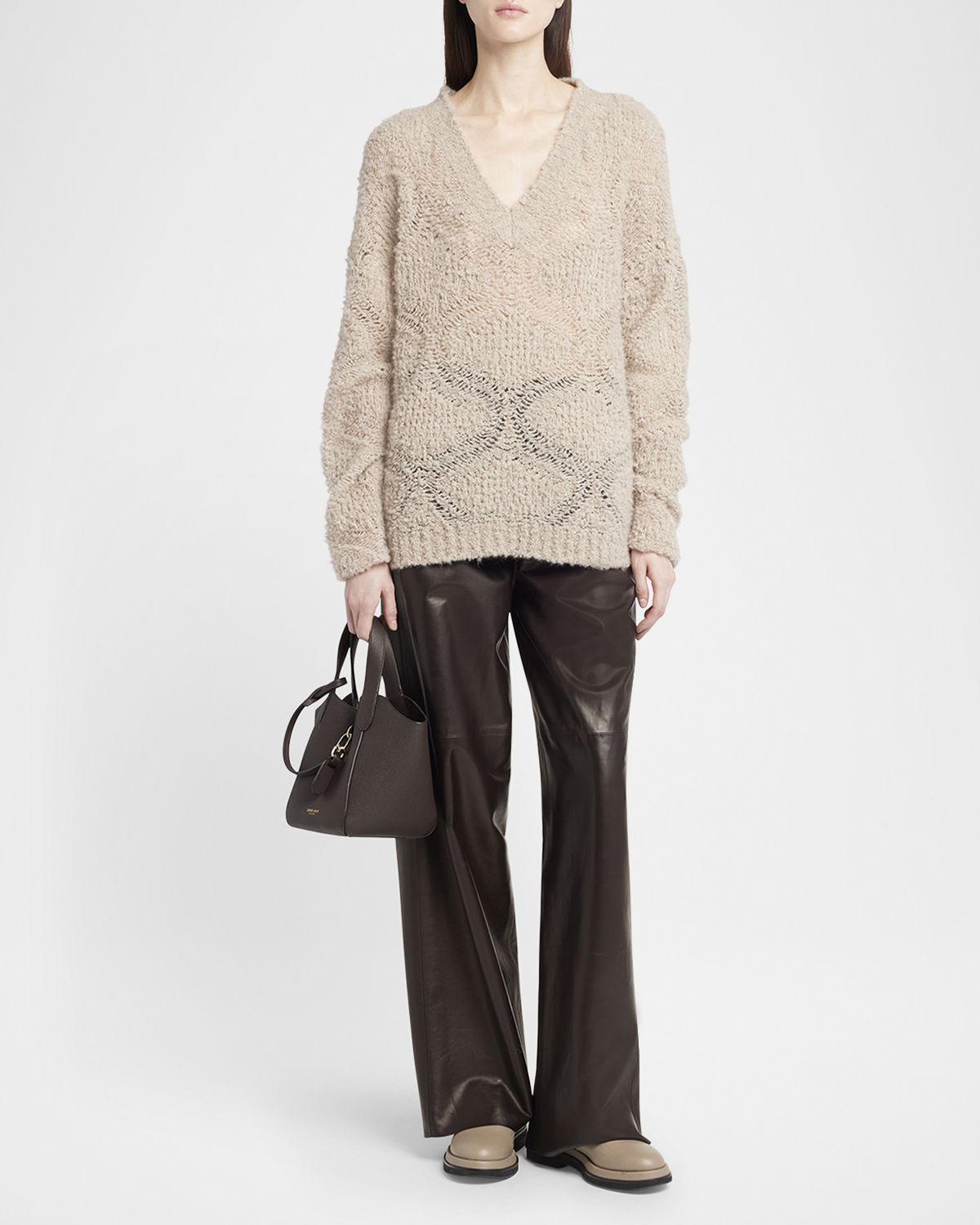 Giorgio Armani Relaxed Nappa Leather Trousers