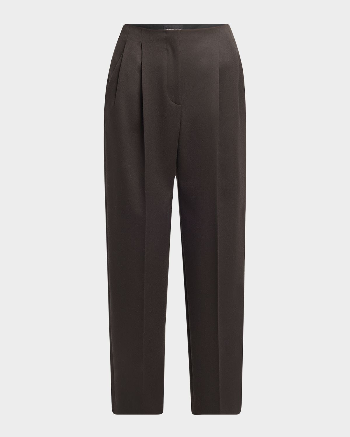 Giorgio Armani Pleated Wool Straight-Leg Ankle Trousers | Thumbnail 5 Giorgio Armani Pleated Wool Straight-Leg Ankle Trousers | Thumbnail 5
