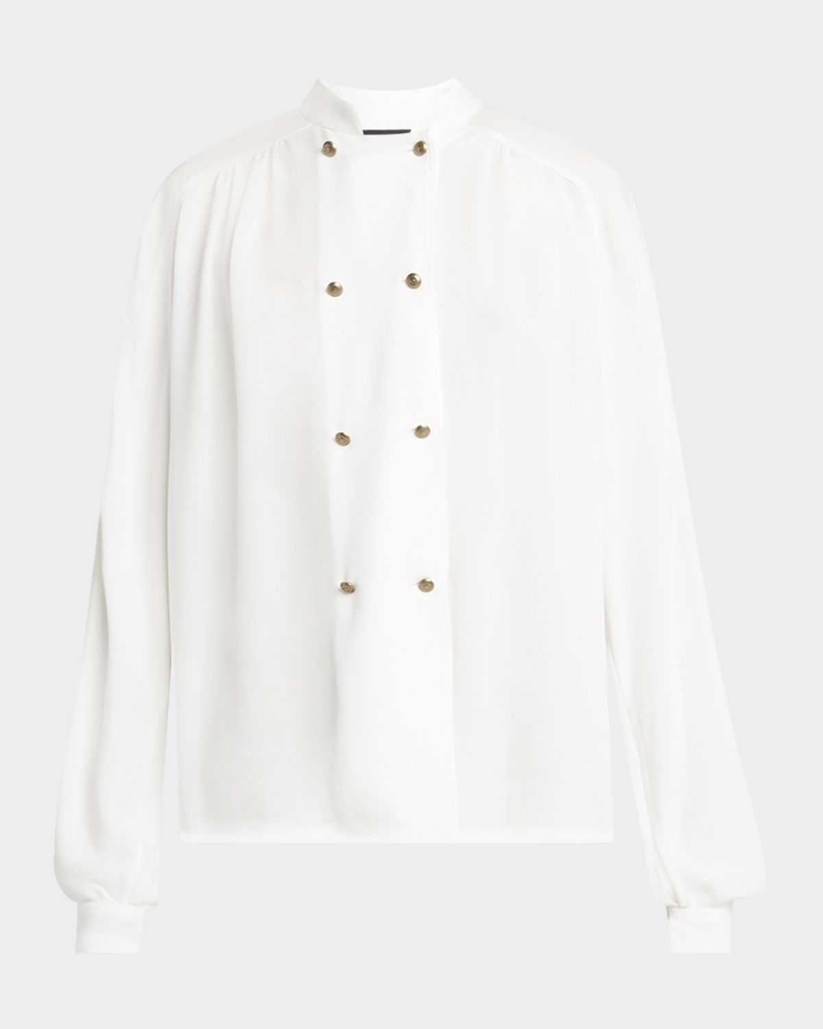Giorgio Armani Double-Breasted Silk Blouse