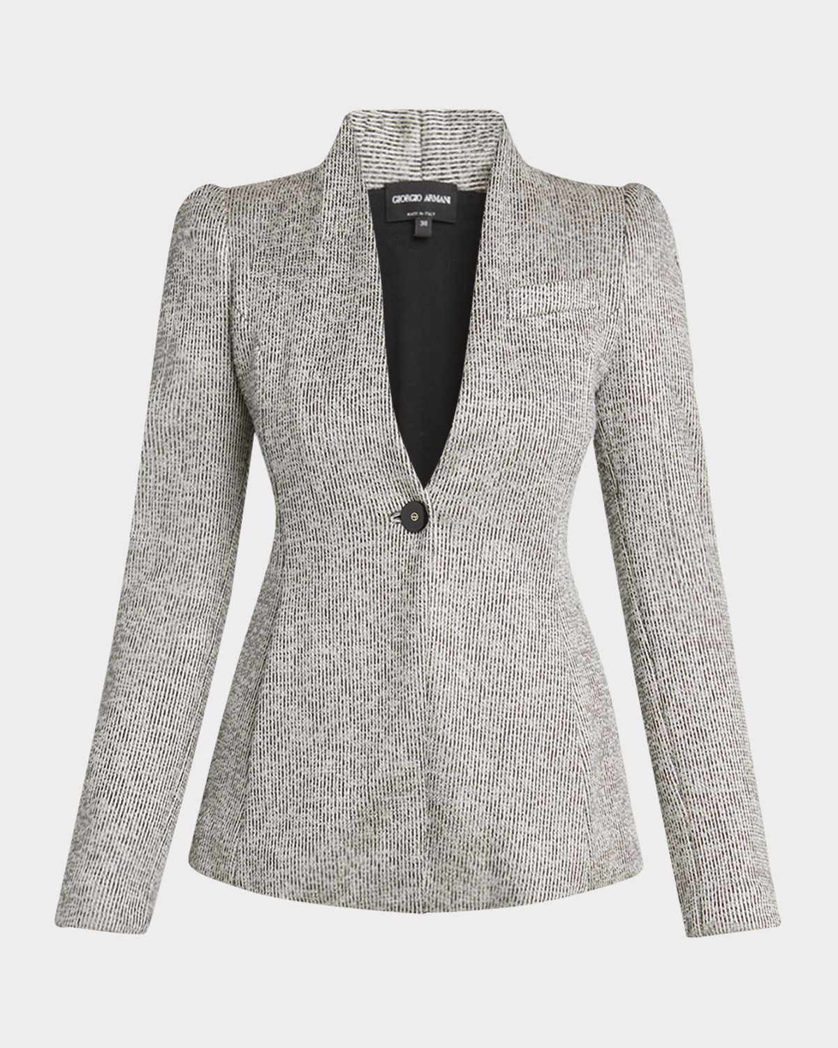 Giorgio Armani Textured Jersey Jacquard Single-Breasted Blazer