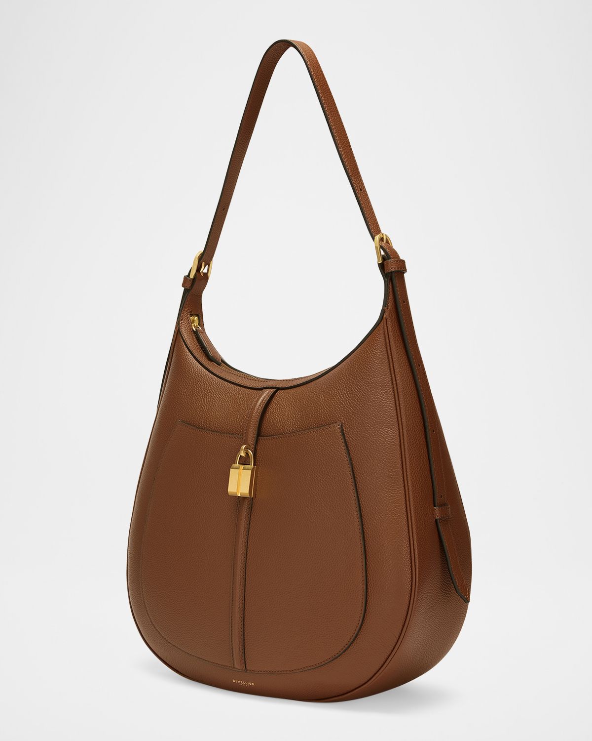 DeMellier Siena Crescent Leather Hobo Bag