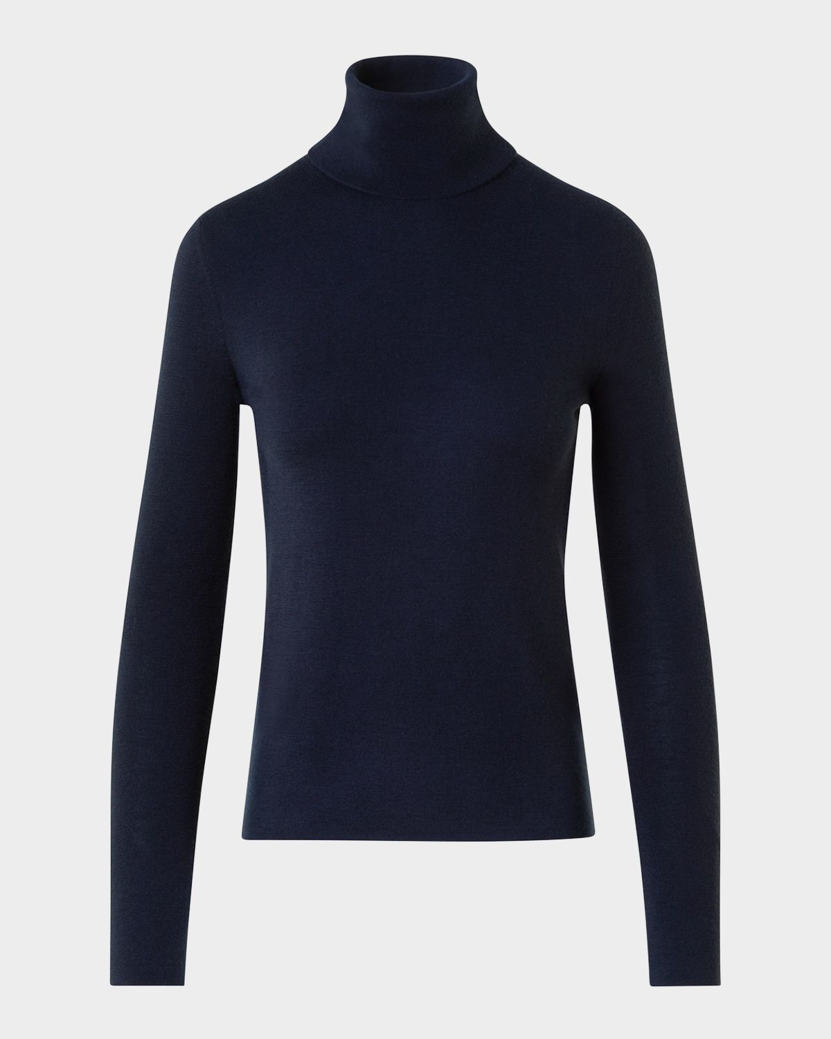 Akris Turtleneck Cashmere-Silk Long-Sleeve Sweater
