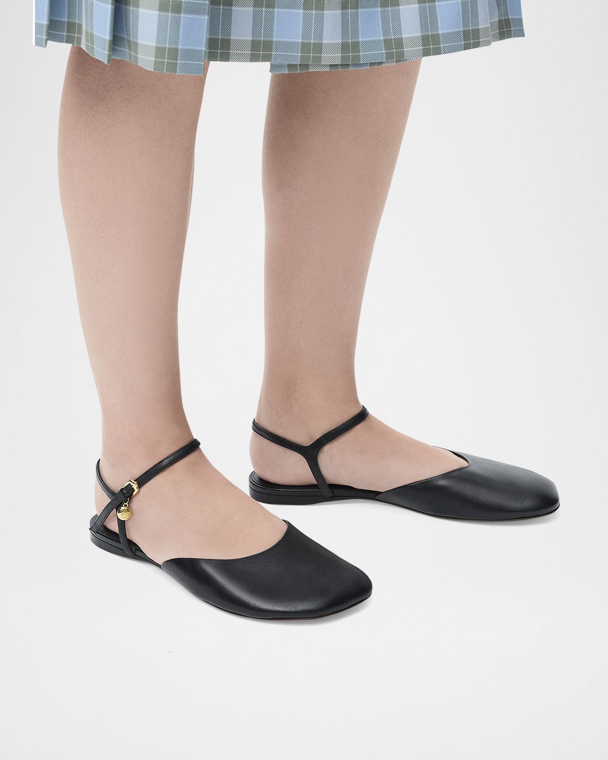 Loewe Toy Ankle-Strap Ballerina Flats