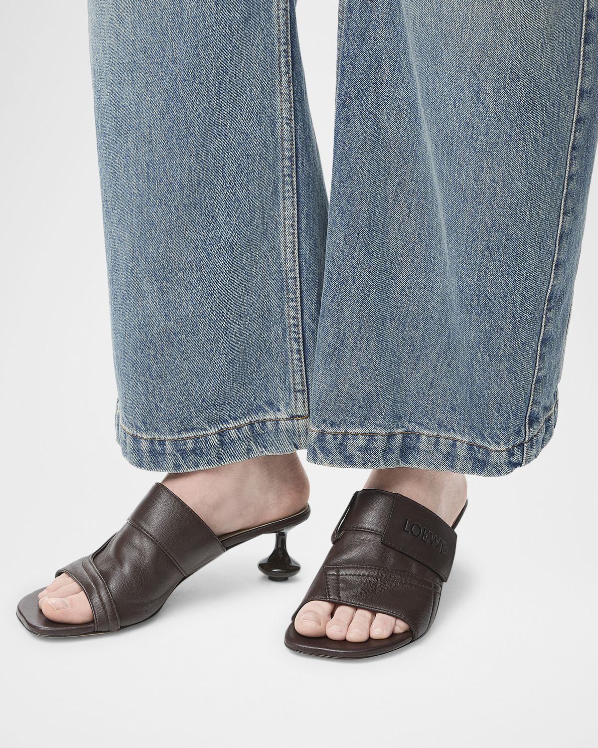 Loewe Toy Panta Leather Slide Sandals