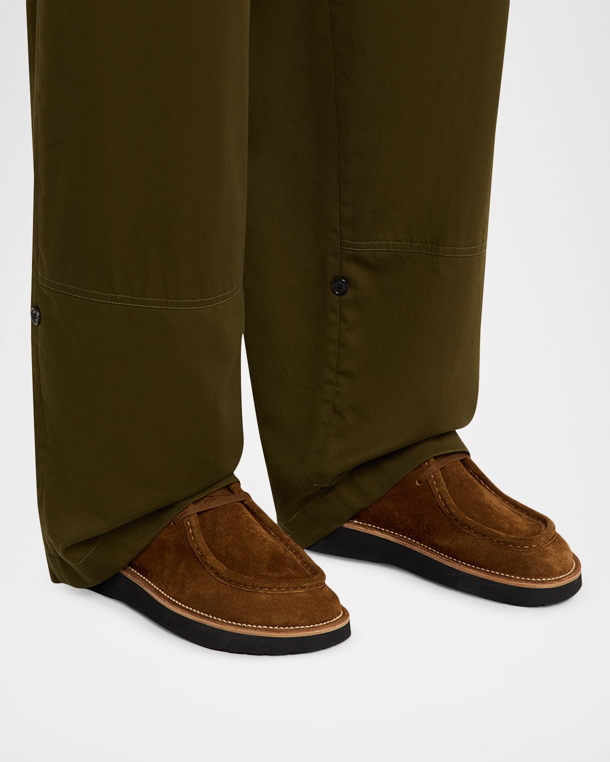 Loewe Faro Suede Lace-Up Derby Shoes