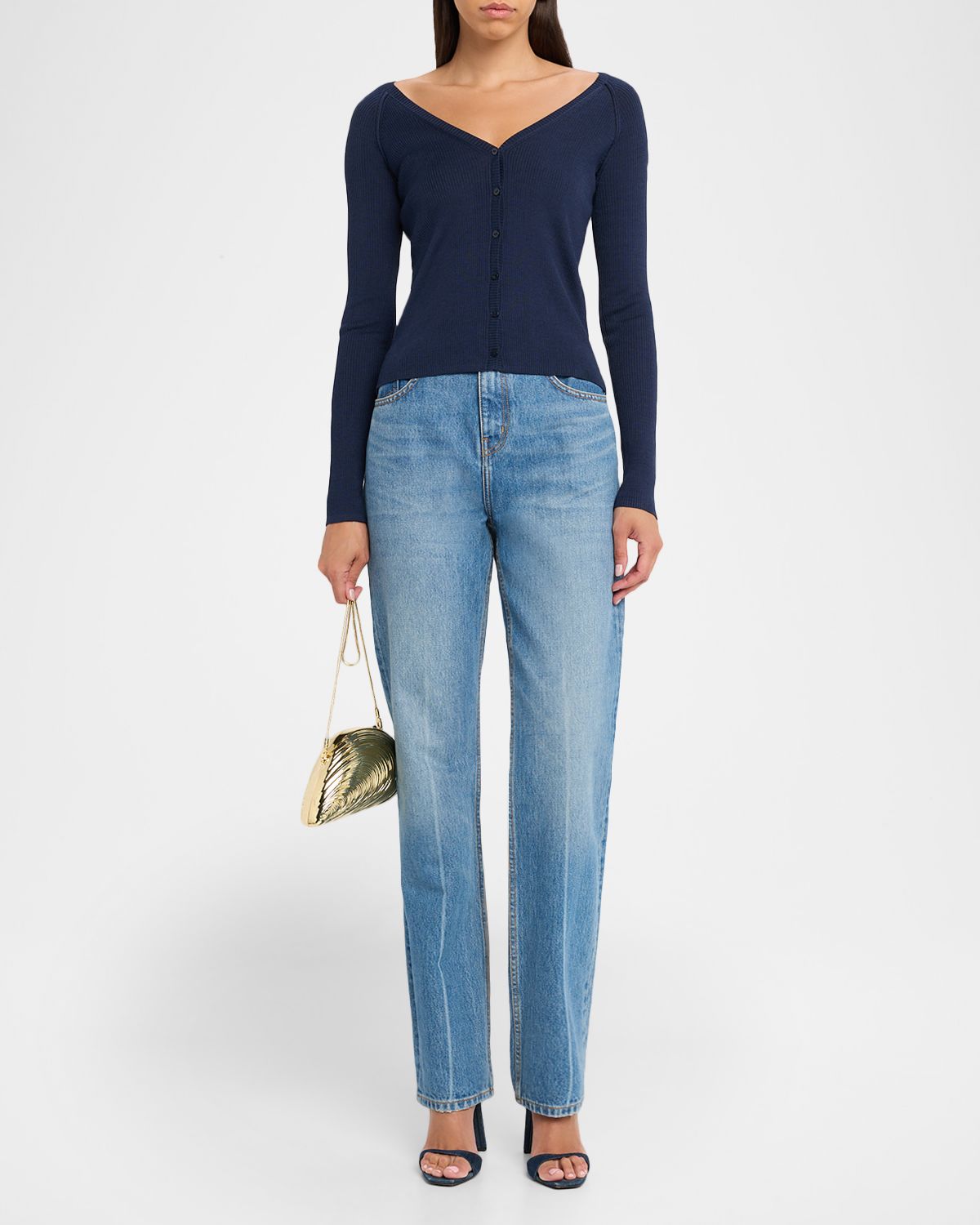 SIMKHAI Darlene Silk-Cashmere Cardigan