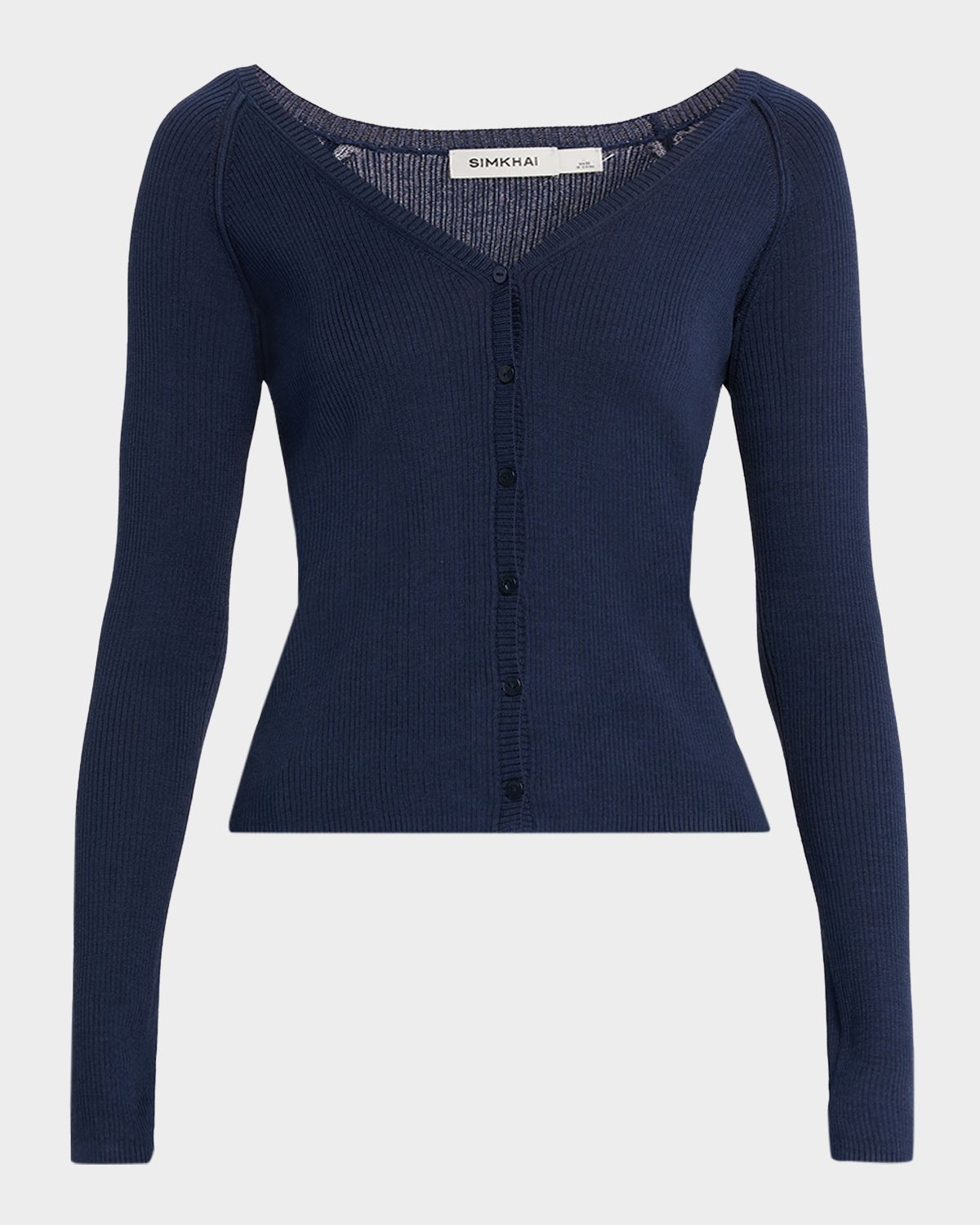 SIMKHAI Darlene Silk-Cashmere Cardigan