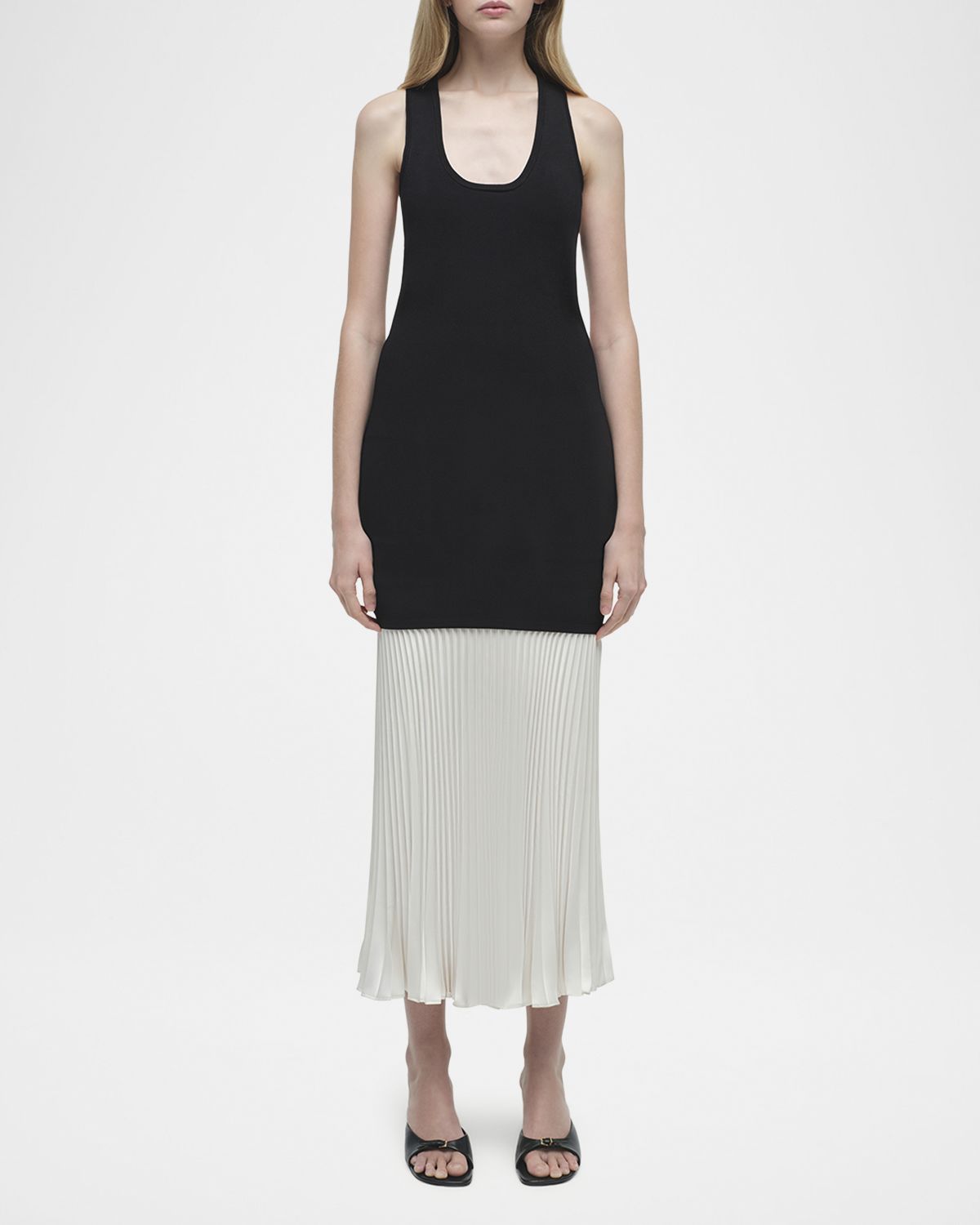 SIMKHAI Zaden Sleeveless Combo Midi Dress