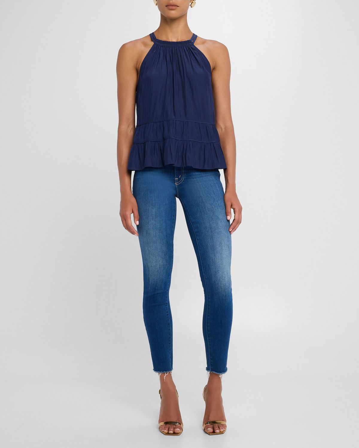 Ramy Brook Dana Tiered Tank Top