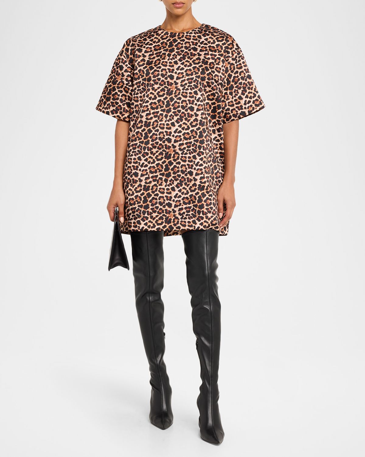 Marques 'Almeida Leopard-Print T-Shirt Dress
