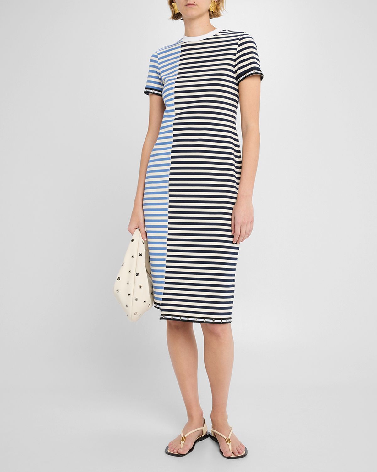 3.1 Phillip Lim Short-Sleeve Patchwork T-Shirt Dress