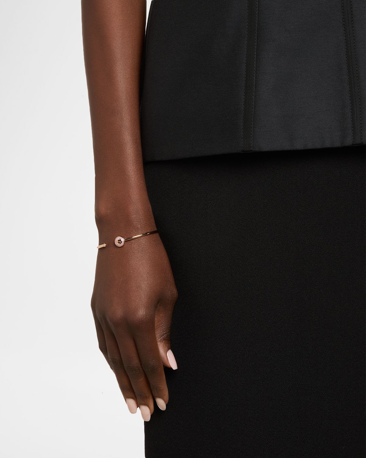 Gucci Interlocking 18K Pink Gold Flex Bracelet with Diamond and Opal