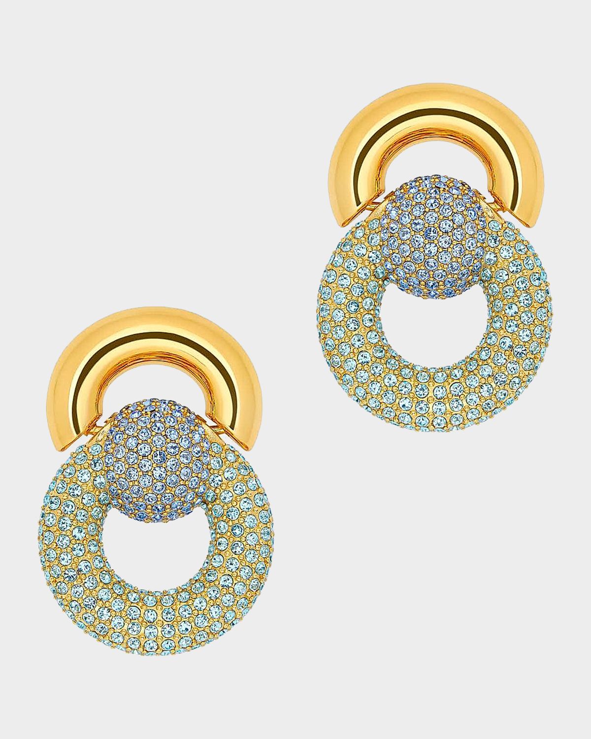 Oscar de la Renta Rhinestone Drop Earrings
