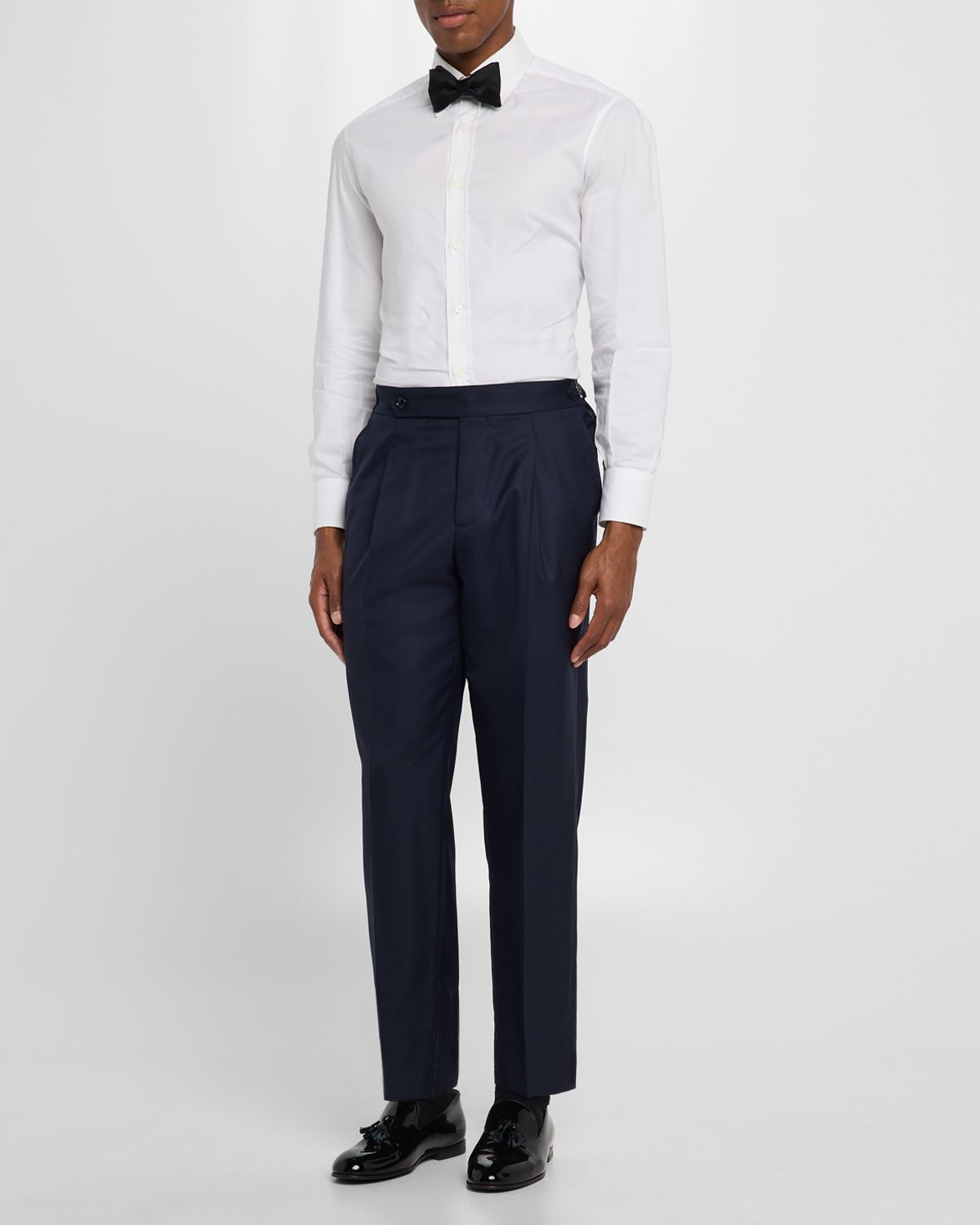 Brunello Cucinelli Men's Side-Tab Pleated Trousers
