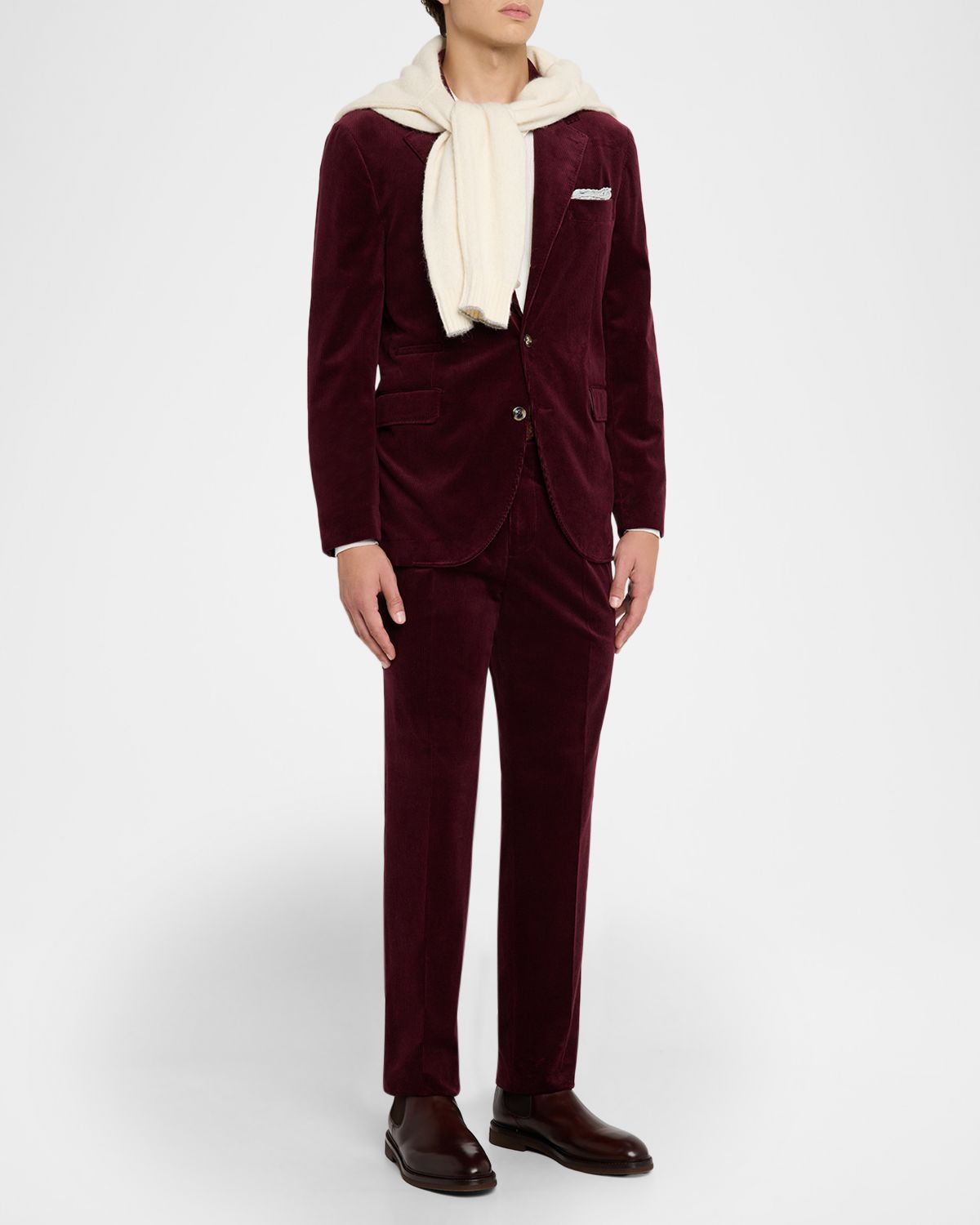 Brunello Cucinelli Men 's Fine Wale Corduroy Two-Piece Suit