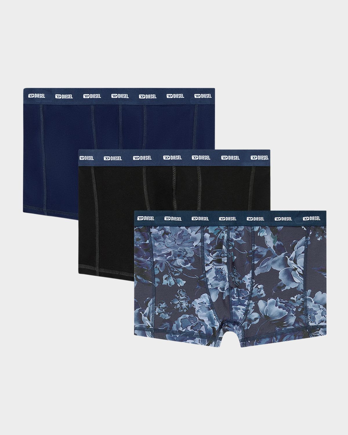 Diesel Men 's Damien Multi-Pattern 3-Pack Boxer Briefs